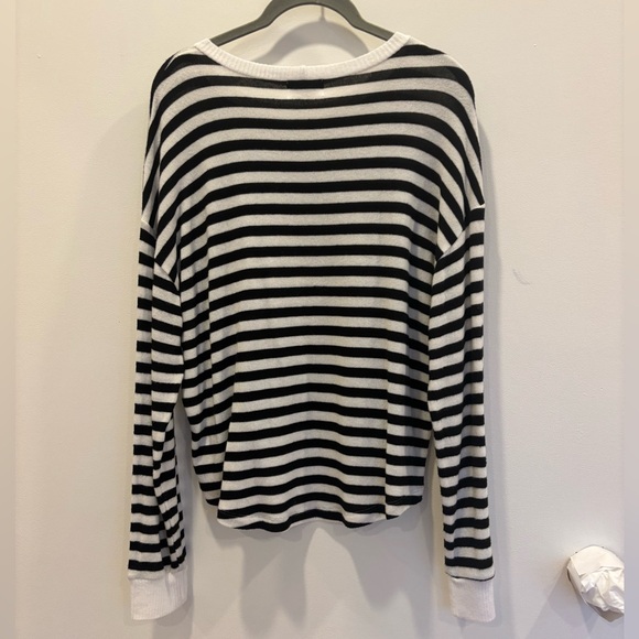 LNA Striped Hi/Lo Sweater, Tencel/Spandex, Size M, Like New Condition - Picture 7 of 10
